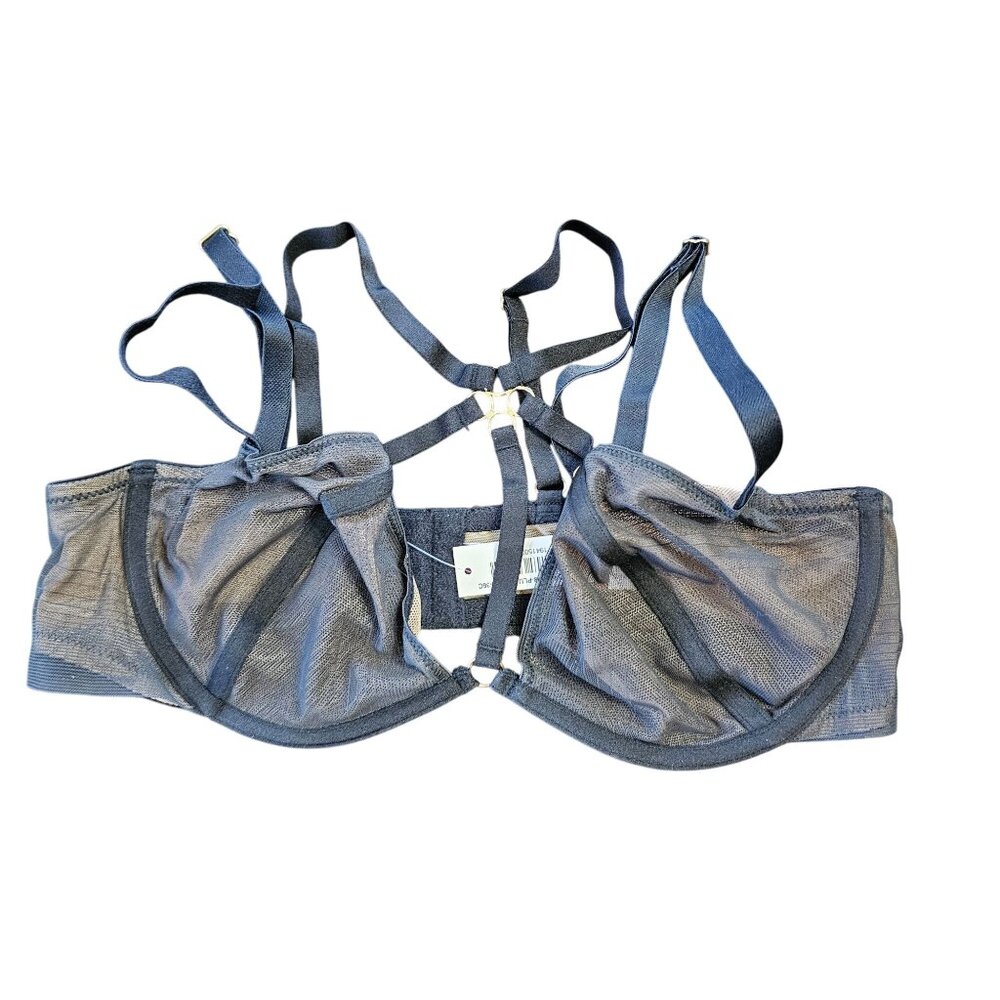 NWT Adore me Black and Nude Lace Underwire Bra size 36C
